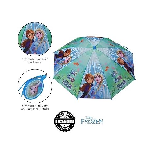디즈니 Disney Kids Umbrella, Frozen/Princess/Minnie Mouse Toddler and Little Girl Rain Wear for Ages 3-6