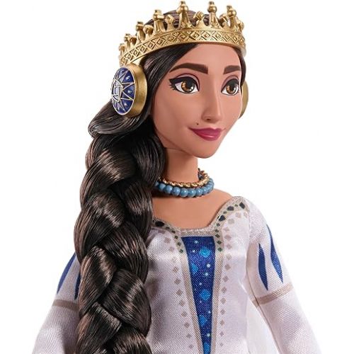 디즈니 Mattel Disney Wish Toys, Queen Amaya of Rosas, Posable Fashion Doll with Removable Signature Outfit, Shoes & Accessories, Inspired by the Movie