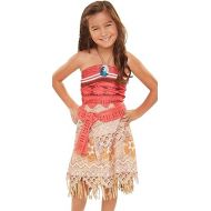 Disney Princess Moana Dress Sing & Shimmer Musical Dress Up Outfit, Sing-A-Long to “How Far I'll Go” Perfect for Pretend Play & Dress Up - One Size - Fits Girls Ages 3-6 Years Old [Amazon Exclusive]
