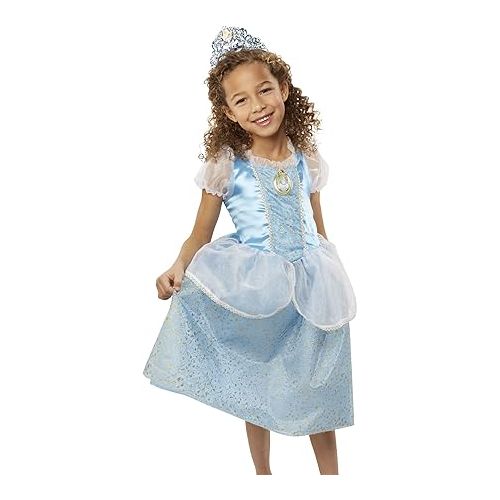 디즈니 Disney Princess Cinderella Costume, Sing & Shimmer Musical Sparkling Dress, Sing-A-Long to “A Dream is A Wish Your Heart Makes” Perfect for Party, Halloween or Dress Up [Amazon Exclusive]