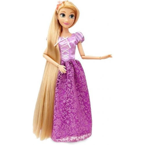 디즈니 Disney Store Official Princess Rapunzel Classic Doll for Kids, Tangled, 11 ½ Inches, Includes Brush with Molded Details, Fully Posable Toy in Glittering Outfit - Suitable for Ages 3+