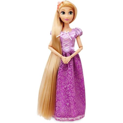 디즈니 Disney Store Official Princess Rapunzel Classic Doll for Kids, Tangled, 11 ½ Inches, Includes Brush with Molded Details, Fully Posable Toy in Glittering Outfit - Suitable for Ages 3+