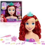 Disney Princess Ariel Styling Head and Accessories, 18-pieces, Red Hair and Blue Eyes, Pretend Play, Kids Toys for Ages 3 Up by Just Play