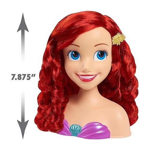 디즈니 Disney Princess Ariel Styling Head and Accessories, 18-pieces, Red Hair and Blue Eyes, Pretend Play, Kids Toys for Ages 3 Up by Just Play