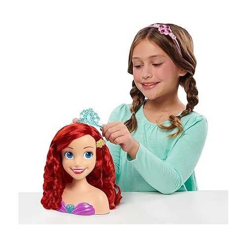 디즈니 Disney Princess Ariel Styling Head and Accessories, 18-pieces, Red Hair and Blue Eyes, Pretend Play, Kids Toys for Ages 3 Up by Just Play