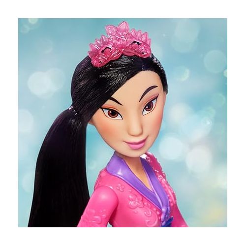 디즈니 Disney Princess Royal Shimmer Mulan Doll, Fashion Doll with Skirt and Accessories, Toy for Kids Ages 3 and Up