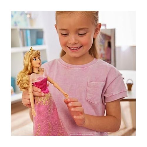 디즈니 Disney Store Official Aurora Story Doll, Sleeping Beauty, 11 Inches, Fully Posable Toy in Glittering Outfit - Suitable for Ages 3+ Toy Figure, Gifts for Girls, New for 2023?