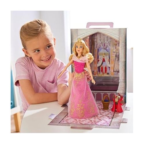 디즈니 Disney Store Official Aurora Story Doll, Sleeping Beauty, 11 Inches, Fully Posable Toy in Glittering Outfit - Suitable for Ages 3+ Toy Figure, Gifts for Girls, New for 2023?