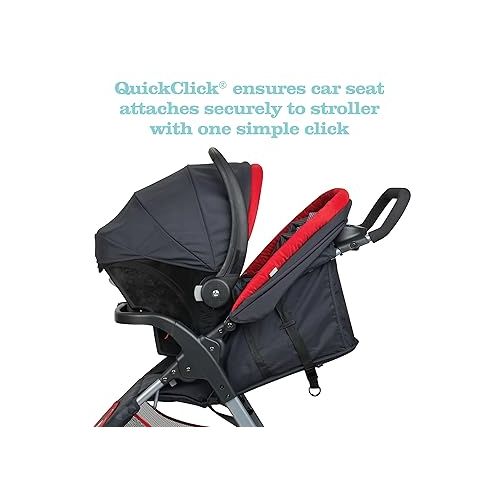 디즈니 Disney Baby Minnie Mouse Simple Fold LX Travel System, Lift to fold compactly in Less Than a Second for Easy Storage; self-Standing When Folded, Minnie Dot Party