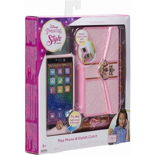 디즈니 Disney Princess Style Collection Phone Includes 1 Play Phone, 1 Clutch Case, 1 Play Lip Gloss with Lid and 2 Play Credit Cards
