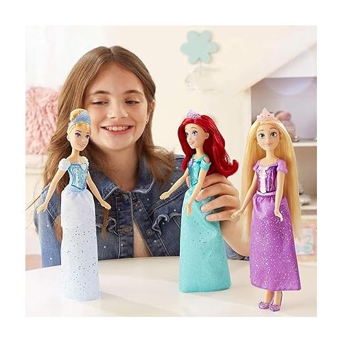 디즈니 Disney Princess Royal Collection, 12 Royal Shimmer Fashion Dolls with Skirts and Accessories, Toy for Girls 3 Years Old and Up (Amazon Exclusive)