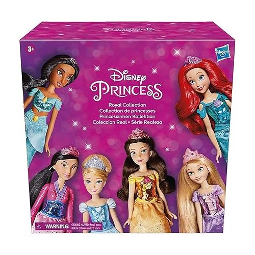 디즈니 Disney Princess Royal Collection, 12 Royal Shimmer Fashion Dolls with Skirts and Accessories, Toy for Girls 3 Years Old and Up (Amazon Exclusive)