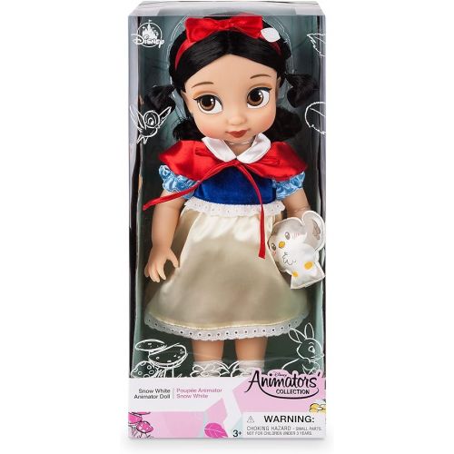 디즈니 Disney Store Official Animators' Collection Snow White Doll, 16 Inch, Molded Details, Fully Posable Toy in Satin Dress - Suitable for Ages 3+ Toy Figure