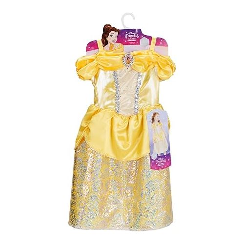 디즈니 Disney Princess Disney 100 Belle Dress Costume for Girls, Perfect for Party, Halloween Or Pretend Play Dress Up Child Size 4-6X