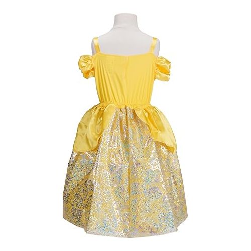 디즈니 Disney Princess Disney 100 Belle Dress Costume for Girls, Perfect for Party, Halloween Or Pretend Play Dress Up Child Size 4-6X