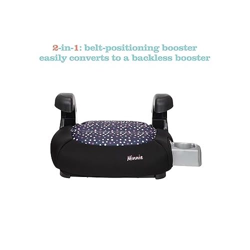 디즈니 Disney Baby Pronto! Belt-Positioning Booster Car Seat, Belt-Positioning Booster: 40-100 pounds, Minnie Dot Party
