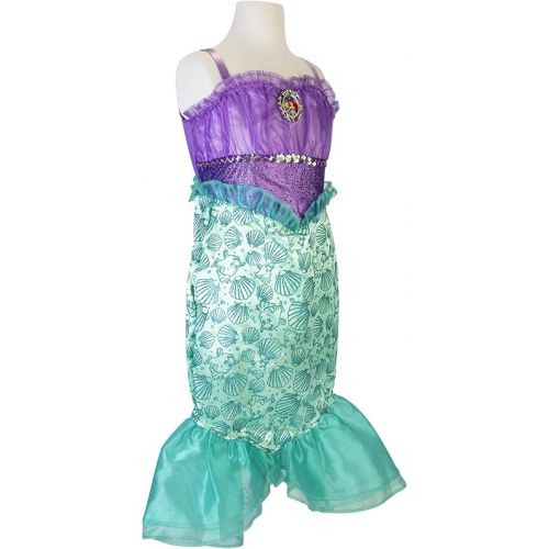 디즈니 Disney Princess Ariel Dress Costume for Girls, Perfect for Party, Halloween Or Pretend Play Dress Up, 4-6X