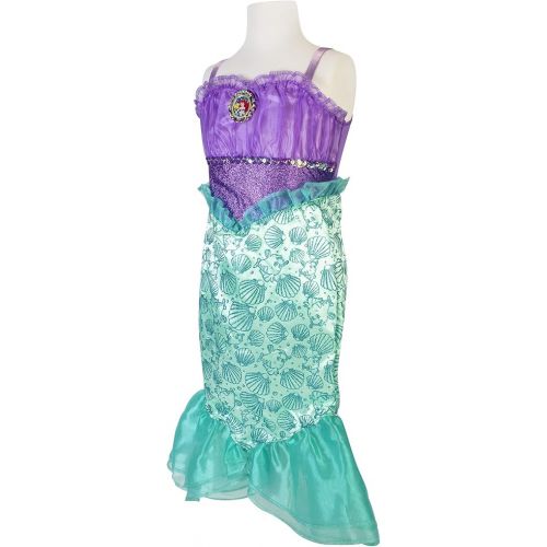 디즈니 Disney Princess Ariel Dress Costume for Girls, Perfect for Party, Halloween Or Pretend Play Dress Up, 4-6X