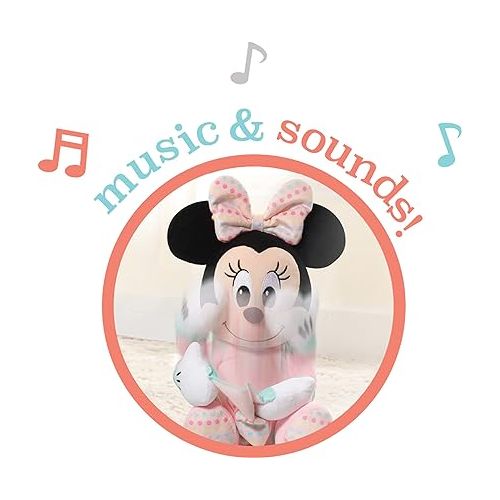 디즈니 Disney Baby 11-inch Hide-and-Seek Minnie Mouse Interactive Plush, Music, Phrases, And Motion, Kids Toys for Ages 09 Month by Just Play