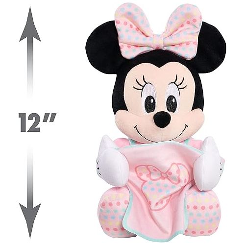 디즈니 Disney Baby 11-inch Hide-and-Seek Minnie Mouse Interactive Plush, Music, Phrases, And Motion, Kids Toys for Ages 09 Month by Just Play