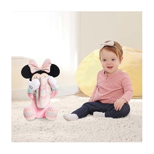 디즈니 Disney Baby 11-inch Hide-and-Seek Minnie Mouse Interactive Plush, Music, Phrases, And Motion, Kids Toys for Ages 09 Month by Just Play