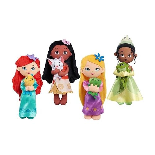 디즈니 Disney Princess Lil' Friends Rapunzel & Pascal 14-inch Plushie Doll and Accessories, Kids Toys for Ages 3 Up by Just Play