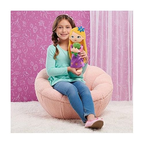 디즈니 Disney Princess Lil' Friends Rapunzel & Pascal 14-inch Plushie Doll and Accessories, Kids Toys for Ages 3 Up by Just Play