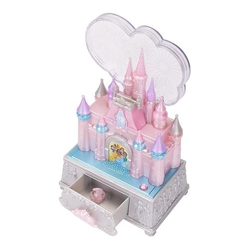 디즈니 Disney Princess Jewelry Box for Girls Disney 100th Celebration Princess Castle Keepsake Jewelry Box with Music & Firework-Like Light Show, Plays Song “A Dream Is a Wish Your Heart Makes”