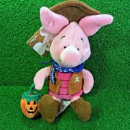 NEW Disney Mini Bean Bag COWBOY PIGLET Winnie The Pooh Plush Toy Pig - MWMT