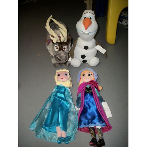 디즈니 Disney NWT DISNEY FROZEN LOT OF 4 MEDIUM PLUSH DOLLS 15 - 16" ANNA ELSA OLAF SVEN