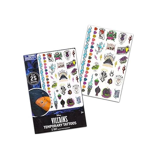 디즈니 Disney Descendants Stickers Party Pack Bundle - Over 240 Descendants Stickers with Bonus Tattoos (12 Sticker Sheets, Descendants Party Supplies)