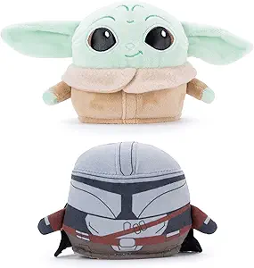 Disney Grogu and Mandalorian Reversible plush soft toy, turn 'inside out' for favourite Mandalorian characters, Simba Reversibles, collect them all suitable from 0 Month