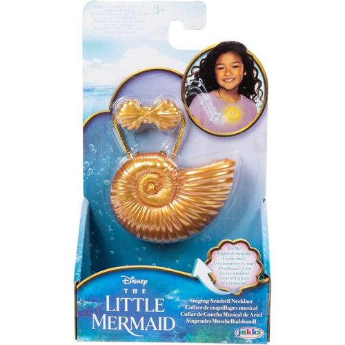 디즈니 Disney The Little Mermaid Ariel Seashell Necklace with Light-Up Feature and Ariel's Singing Voice! Toy Necklace for Girls Role Play and Dress-Up Time!