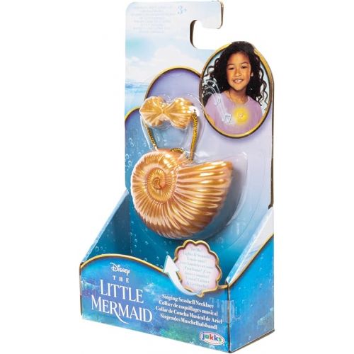 디즈니 Disney The Little Mermaid Ariel Seashell Necklace with Light-Up Feature and Ariel's Singing Voice! Toy Necklace for Girls Role Play and Dress-Up Time!