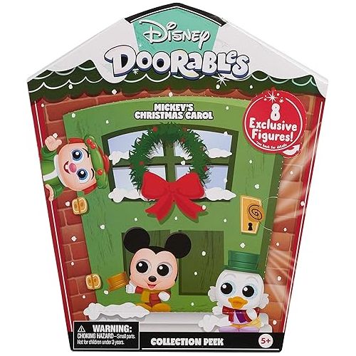 디즈니 Disney Doorables Mickey’s Christmas Carol Collector Peek, Officially Licensed Kids Toys for Ages 5 Up by Just Play