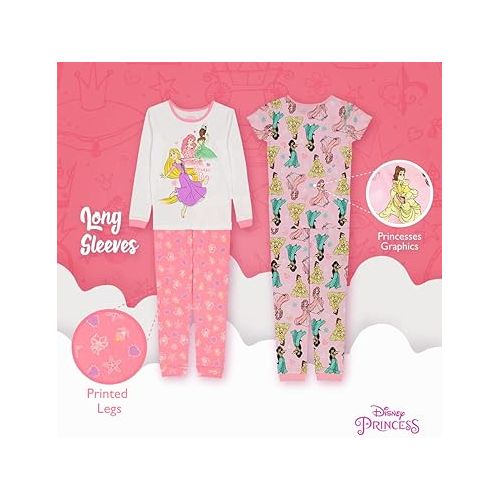디즈니 Disney Kids' Frozen | Princess | Minnie Mouse 6-Piece Snug-fit Cotton Pajamas Set