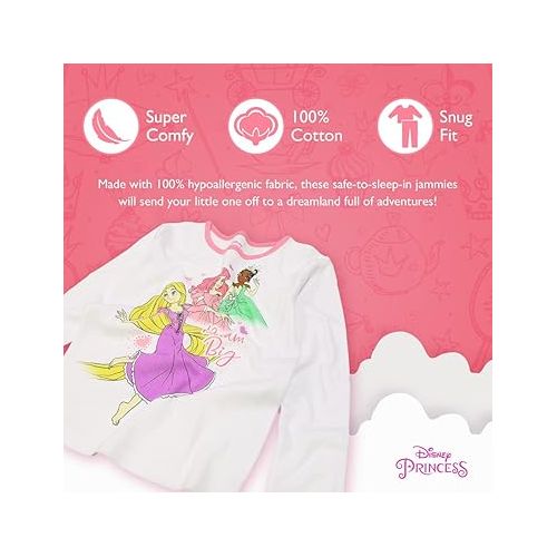 디즈니 Disney Kids' Frozen | Princess | Minnie Mouse 6-Piece Snug-fit Cotton Pajamas Set