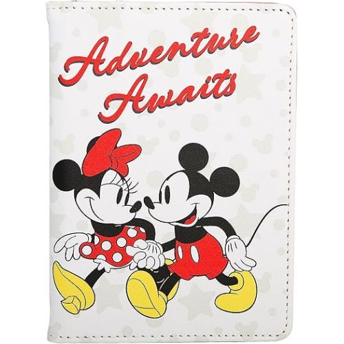 디즈니 Disney Mickey & Minnie Mouse Passport Holder - Officially Licensed Passport Holder for Women - Travel Essentials for Women
