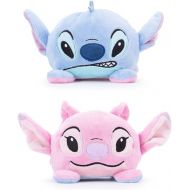 Disney Simba Official Stitch and Angel Reversible Plush toy for kids Stitch, Blue, pink