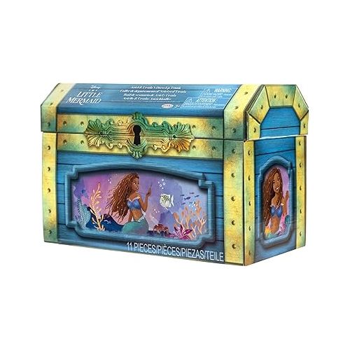 디즈니 Disney The Little Mermaid Ariel & Ursula Dress Up Trunk, Treasure Chest Includes Ariel and Ursula's Outfit Dresses with Accessories [Amazon Exclusive]