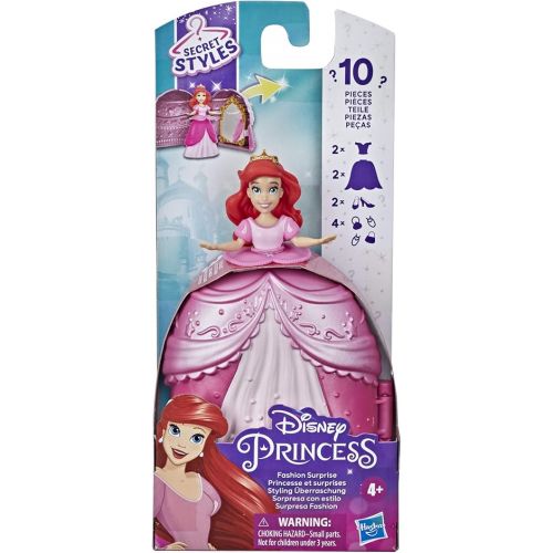 디즈니 Disney Princess Secret Styles Fashion Surprise Ariel, Mini Doll Playset with Extra Clothes and Accessories, Toy for Girls 4 and Up