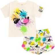 Disney Minnie Mouse Lilo & Stitch Princess Winnie the Pooh T-Shirt and French Terry Shorts Outfit Set Infant to Big Kid