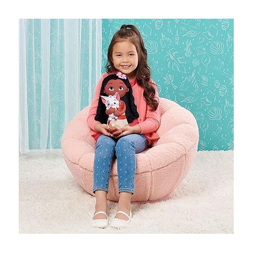디즈니 Disney Princess Lil' Friends Plushie Moana & Pua 14-inch Plushie Doll, Kids Toys for Ages 3 Up by Just Play