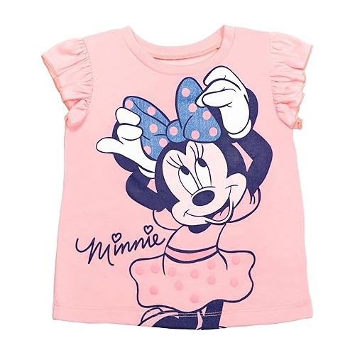 디즈니 Disney Minnie Mouse Baby Girls T-Shirt and Shorts Outfit Set Infant to Toddler