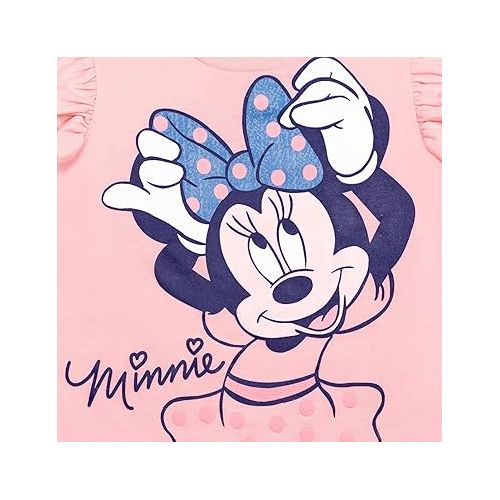 디즈니 Disney Minnie Mouse Baby Girls T-Shirt and Shorts Outfit Set Infant to Toddler