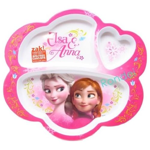 디즈니 Disney Frozen Elsa and Anna Divided Plate BPA-free