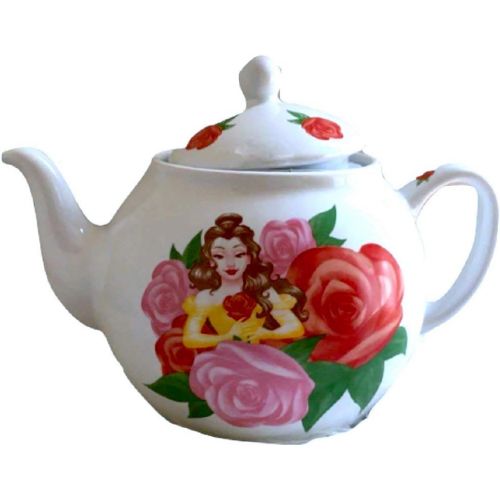 디즈니 Disney Parks Beauty and The Beast Princess Belle Roses Floral Teapot