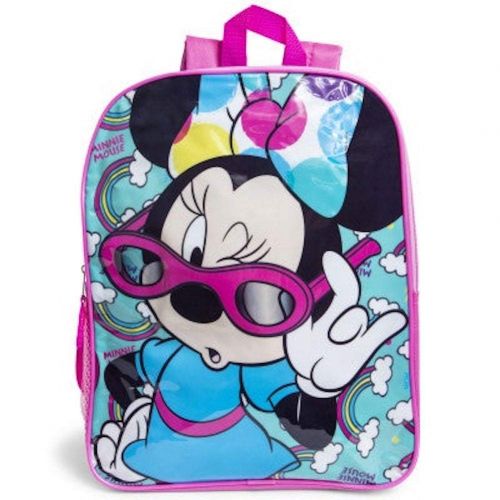 디즈니 Disney Minnie Mouse 11 Mini Backpack Book Bag, One Size, Pink