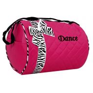 Disney Dance Bag - Quilted Zebra Duffle in Hot Pink
