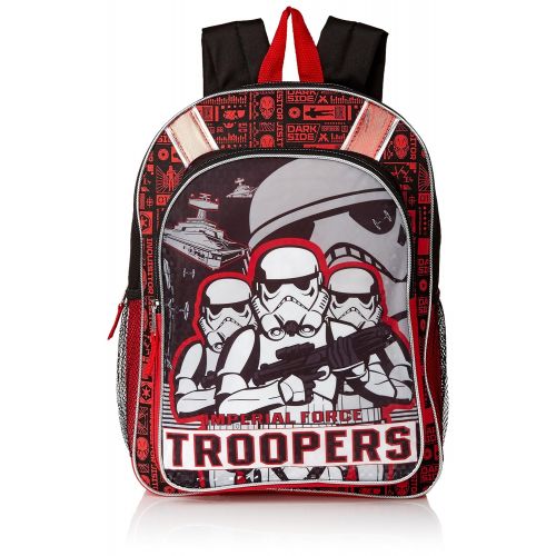 디즈니 Disney Boys Star Wars Episode 7 Storm Troopers Backpack, BLACK/RED